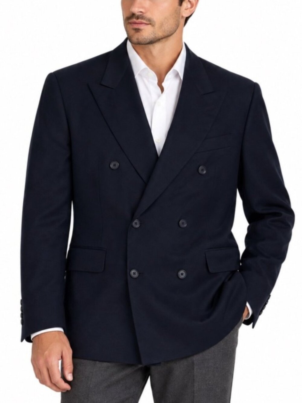 Hickey Freeman Jacket Mens 44R Blue Heritage Dandy Gatsby Business Cocktail Gala